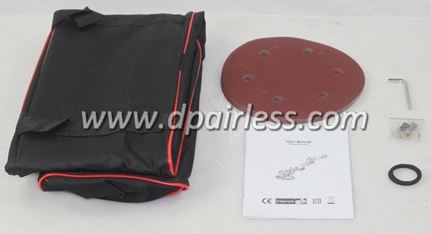 Standard Accessories for DP-3000 Long Handle Dustless Drywall Sander DP-3000长柄无尘石膏板磨砂机的标准配件