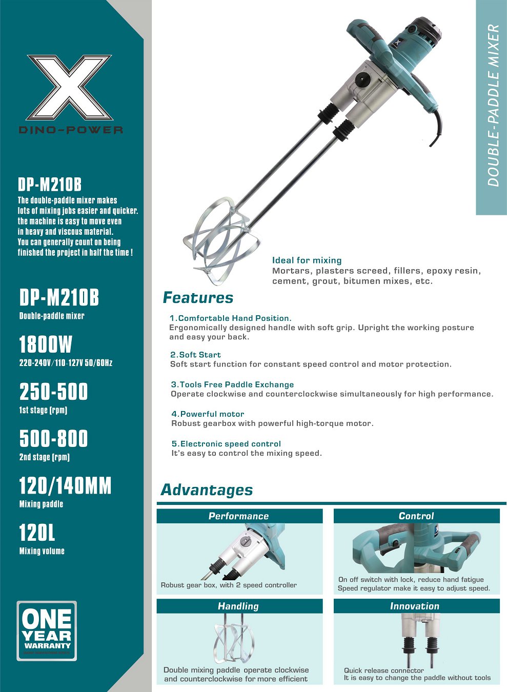 DP-M210B DOUBLE PADDLE MIXER BROCHURE DP-M210B双桨式搅拌机